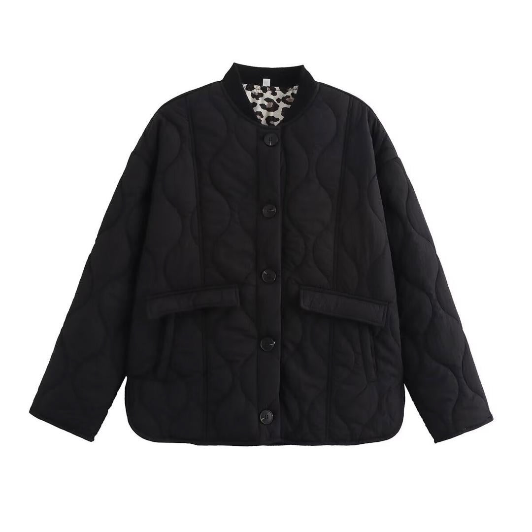 Elora Quilted Coat Black