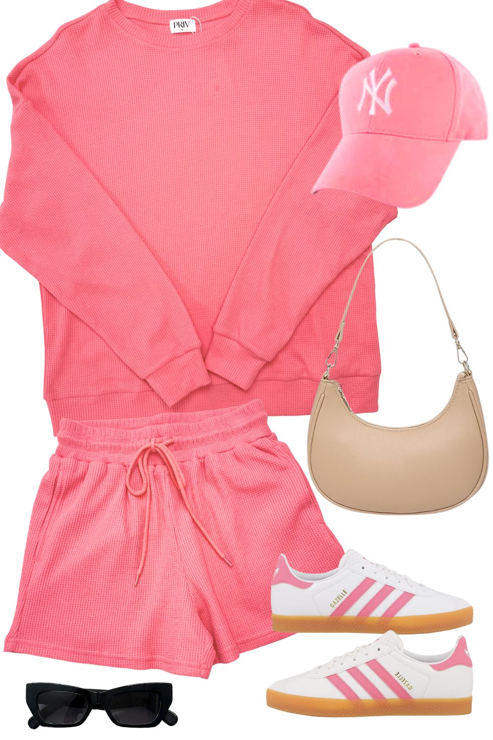 PRIV - Everyday Waffle Short Set | Powder Blue main image 1