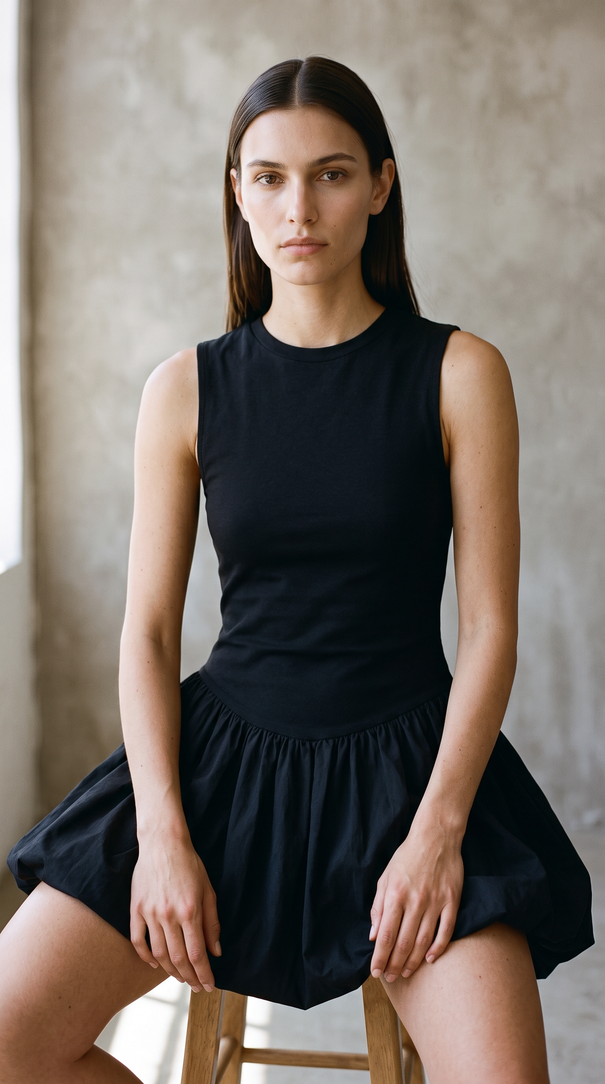 Neva cocktail dress black – lifestyle shot – PRIV the Brand