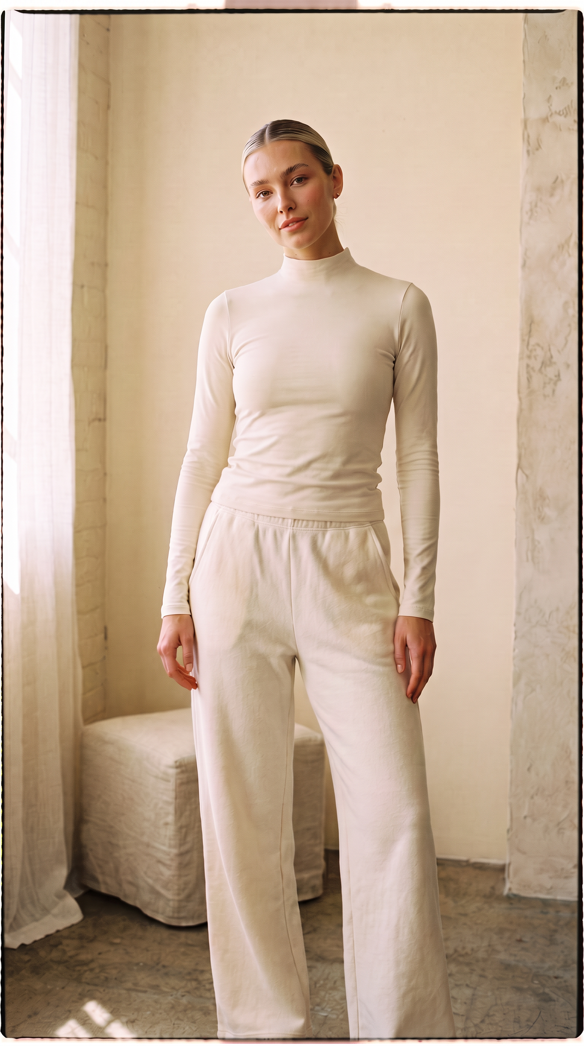 FORM Mockneck Long Sleeve Cream-Isabeyphotography-2