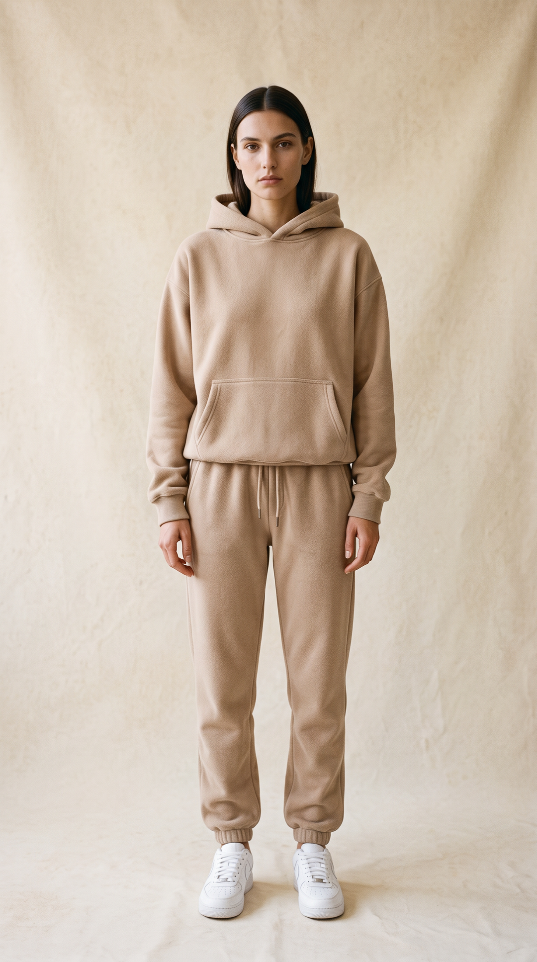 Laid Back - Soft Fleece Lounge Set 2PC In Latte