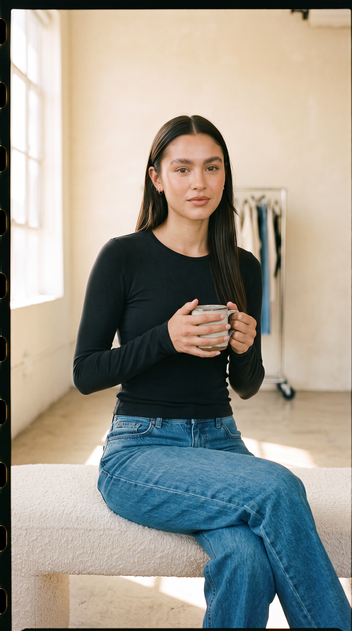 FORM Crew Long Sleeve Black-Isabeyphotography-3