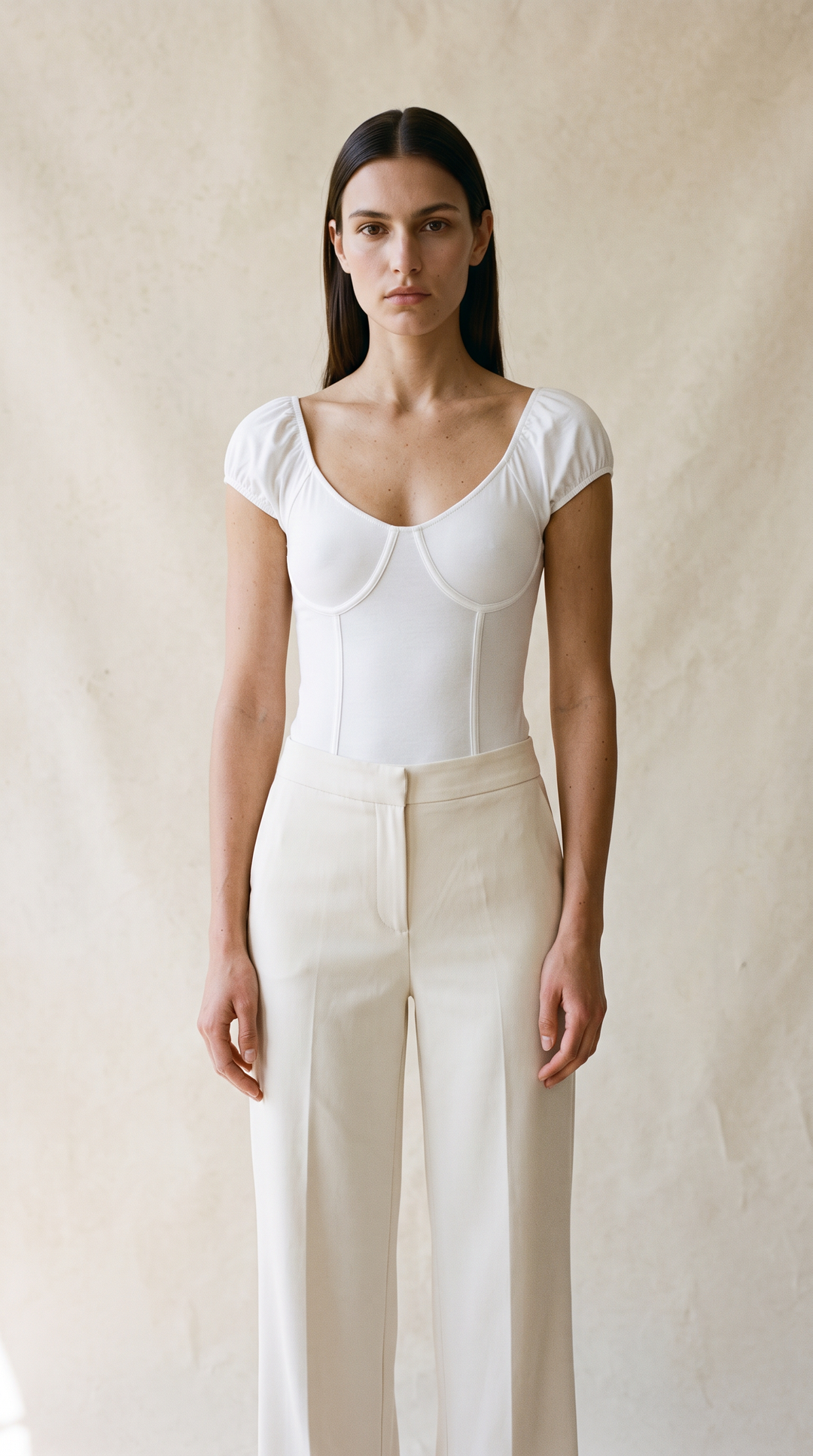 Nola Sleeveless Bodysuit in White