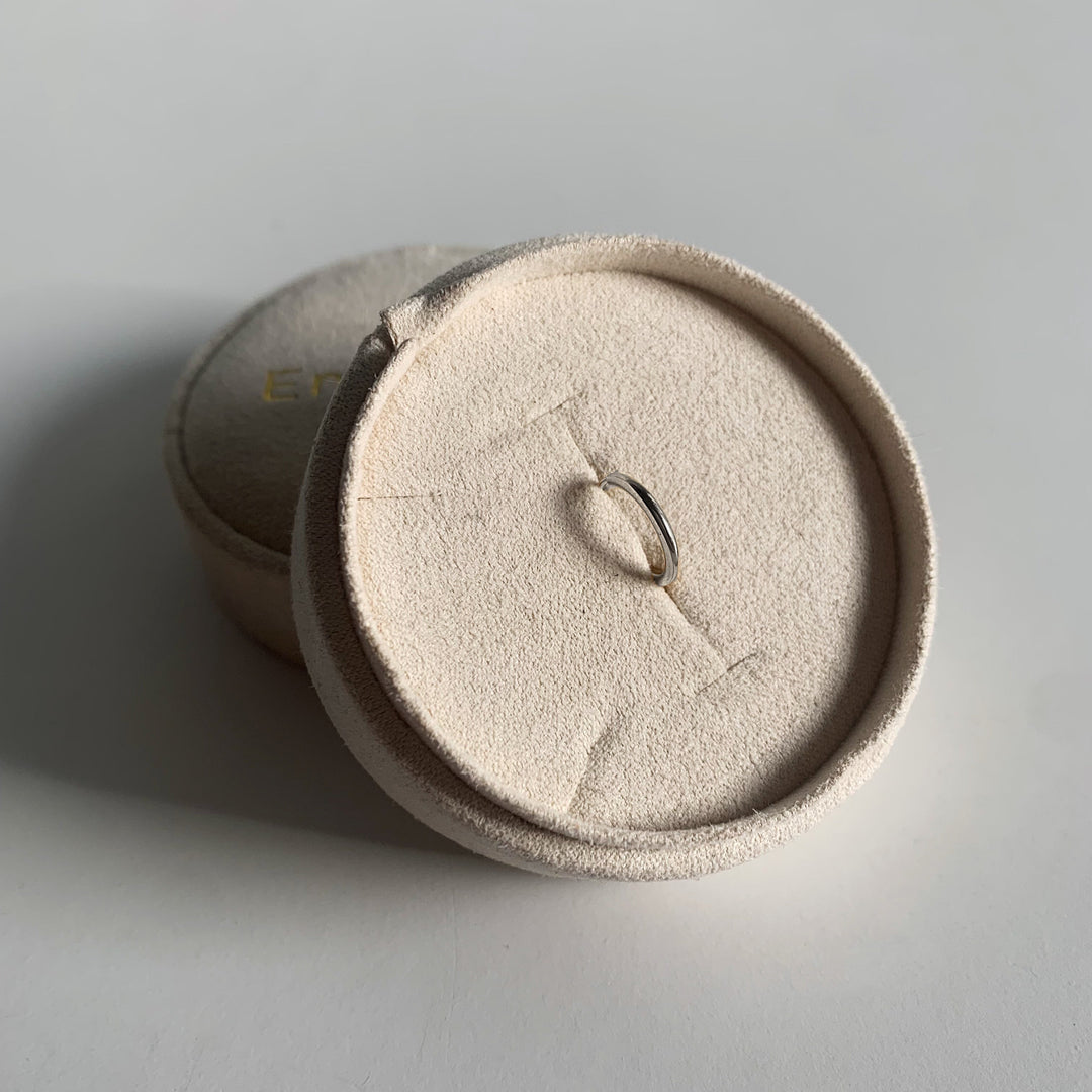 White Gold Sleeper Hoop