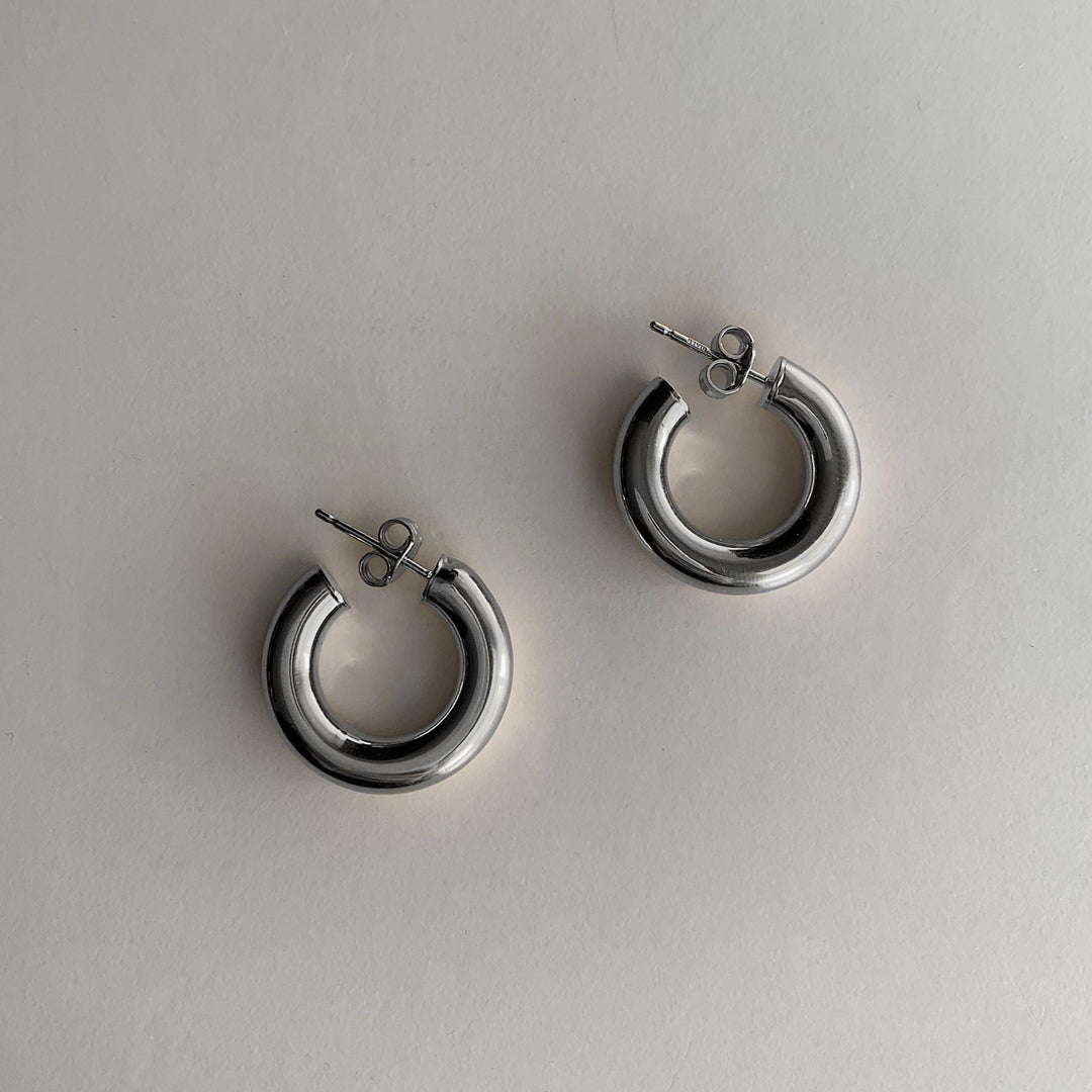 Silver Charlotte Hoops