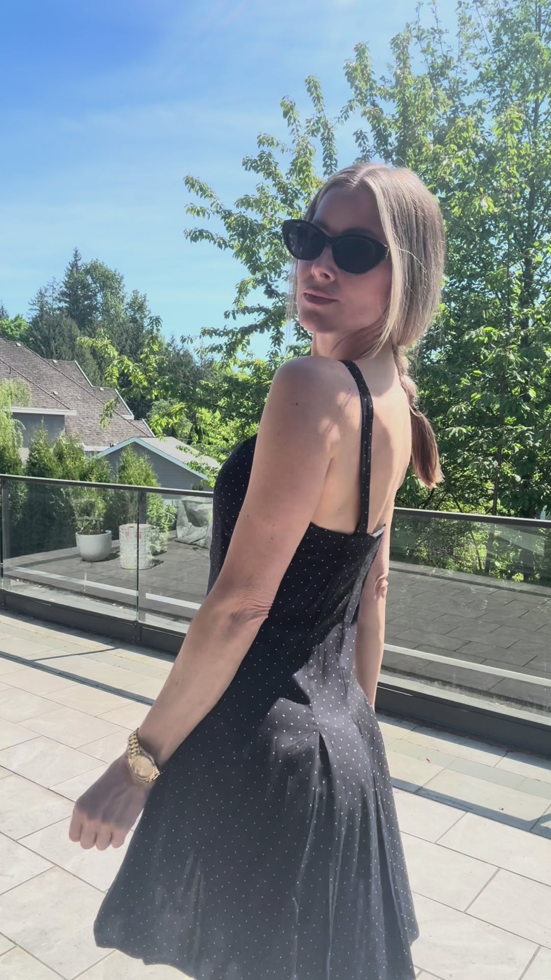 Nina – Dropped Waist Mini Cocktail Dress In Polkadots