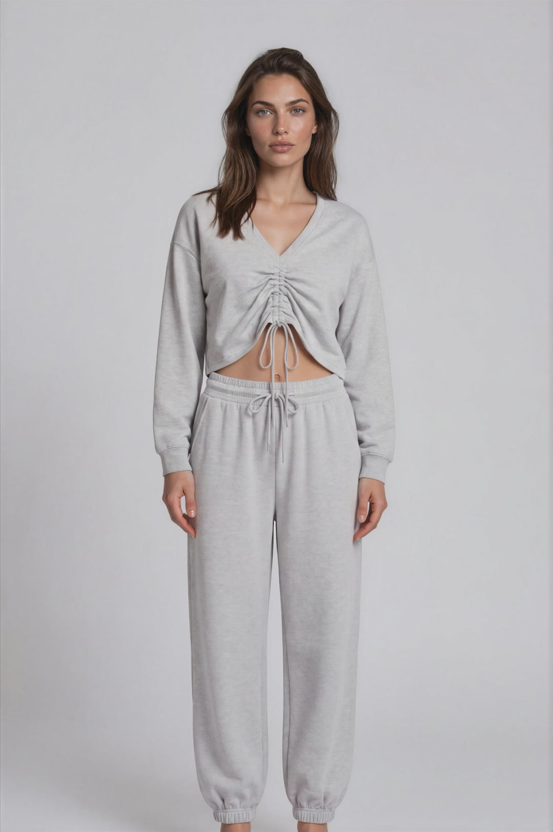 Margot Fleece Jogger - Relaxed Drawstring Lounge Pant Dove